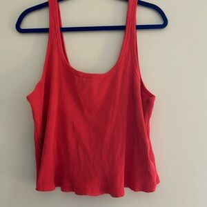 Old Navy Vibrant Neon Pink Ribbed Tank Top